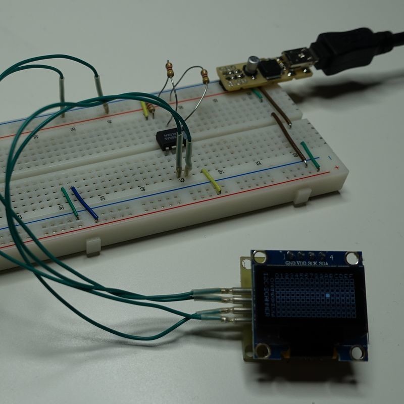 اسکنر I2C مجهز به صفحه نمایش 0.96 اینچی و پردازنده ATtiny44