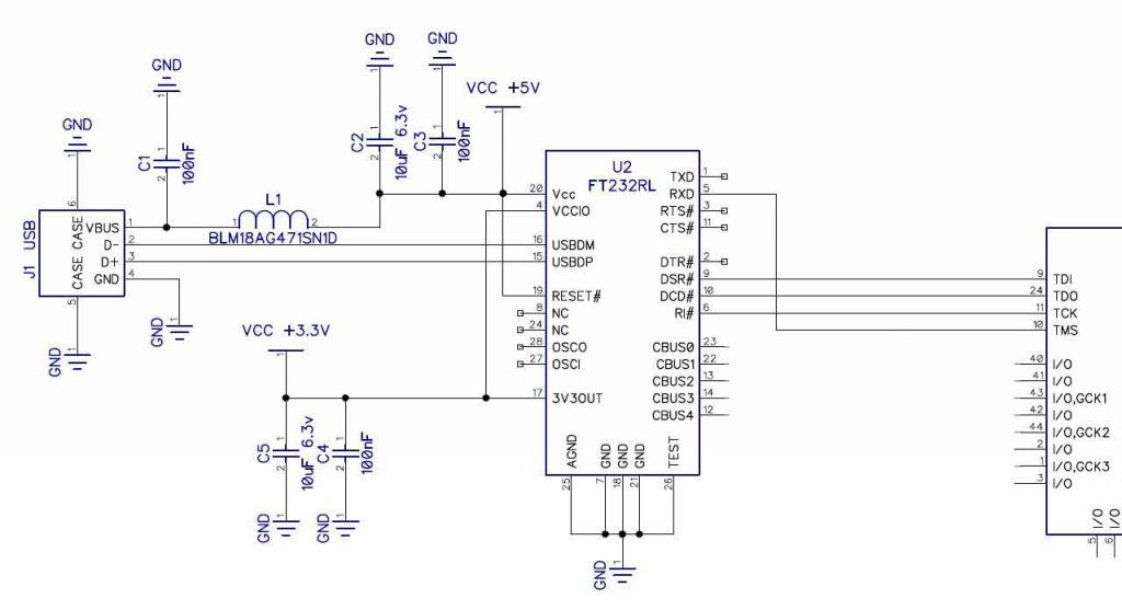 پروگرامر FPGA با چیپ FT232