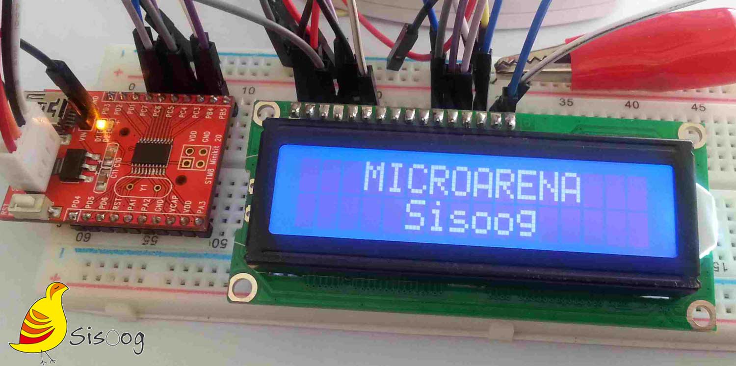 راه اندازی LCD کاراکتری با میکروکنترلر STM8