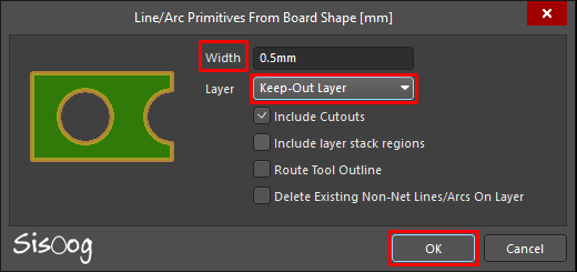 Board Shape در محیط PCB در آلتیوم دیزاینر 18