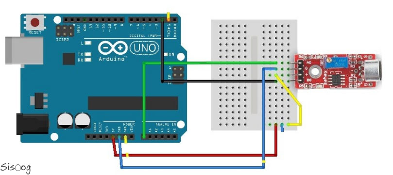 نحوه اتصال ماژول تشخیص صدا به آردوینو