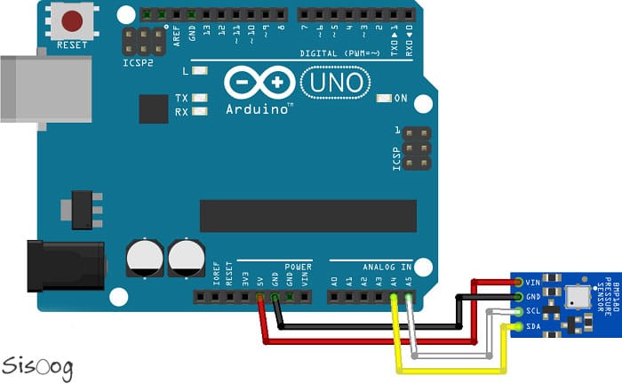 راه‌اندازی سنسور BMP180 با اردوینو