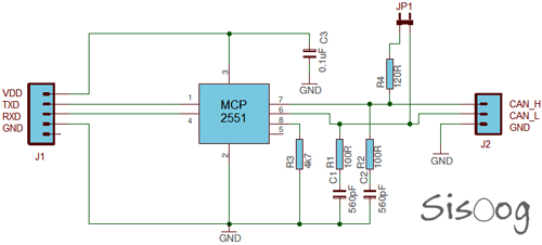 تراشه MCP2551 در CAN