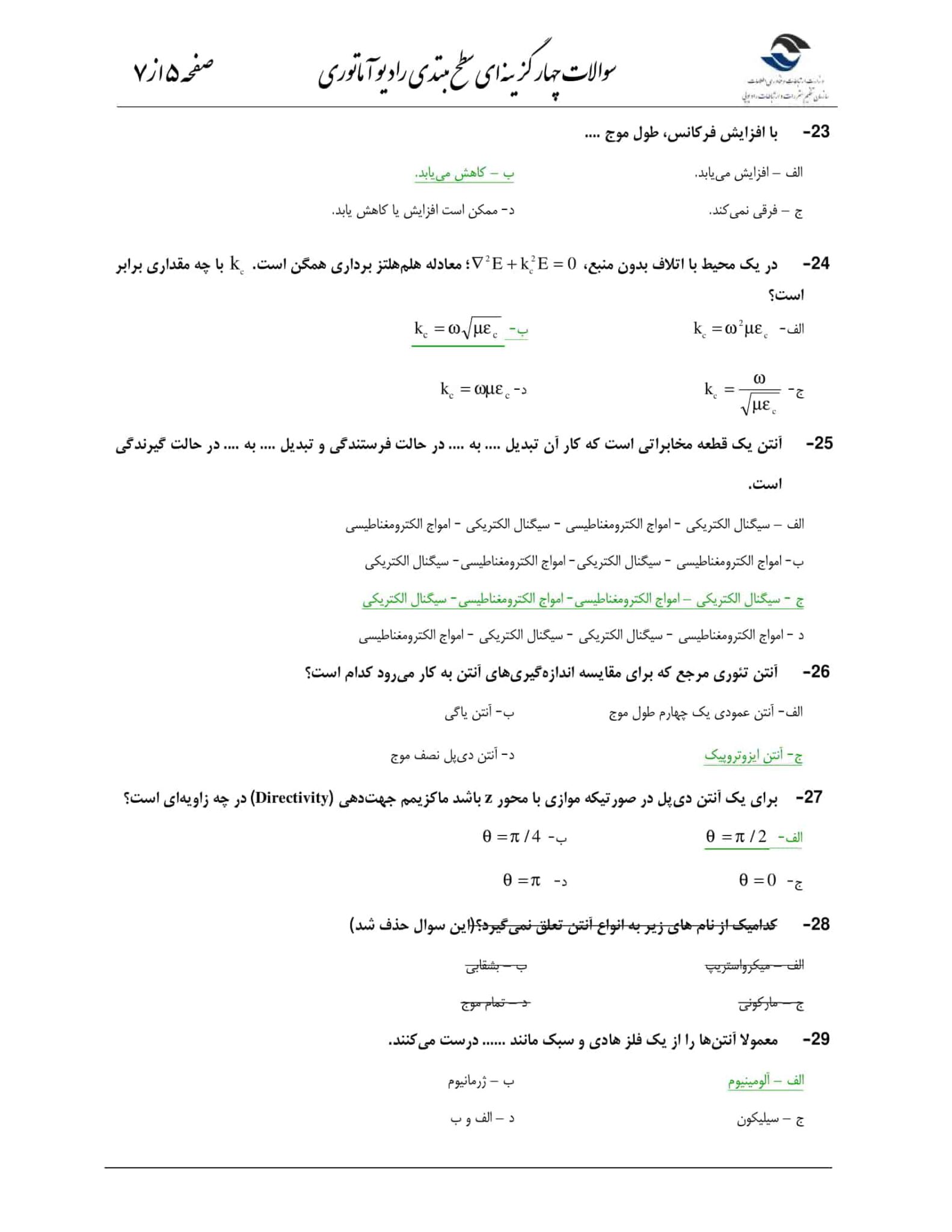 بررسی و تحلیل آزمون رادیوآماتوری سال 1398