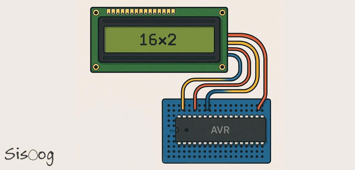 راه اندازی LCD کاراکتری با میکروکنترلر AVR