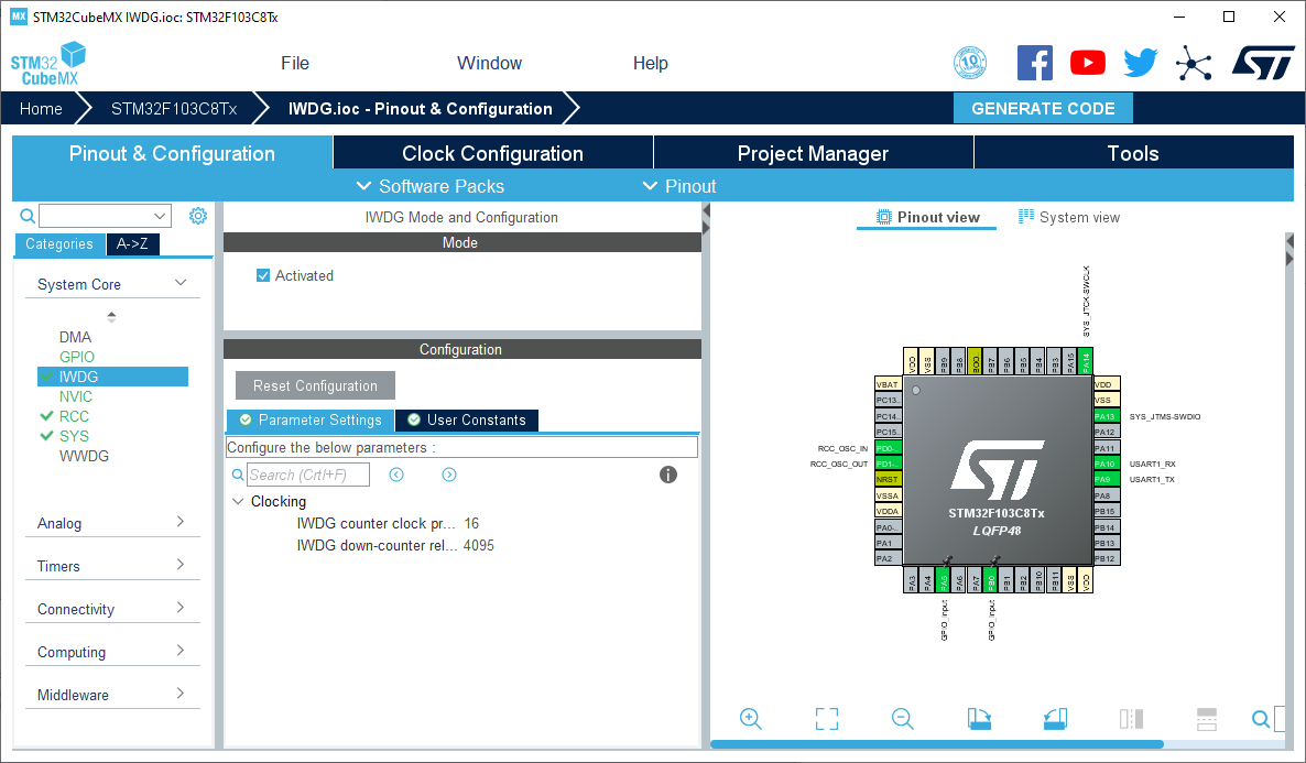 تایمر نگهبان مستقل برای STM32 | قسمت 28 آموزش STM32 با توابع LL