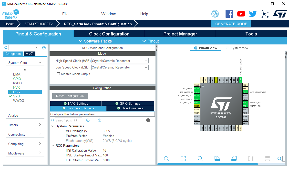 استفاده از RTC در STM32 | قسمت بیست و ششم آموزش STM32 با توابع LL