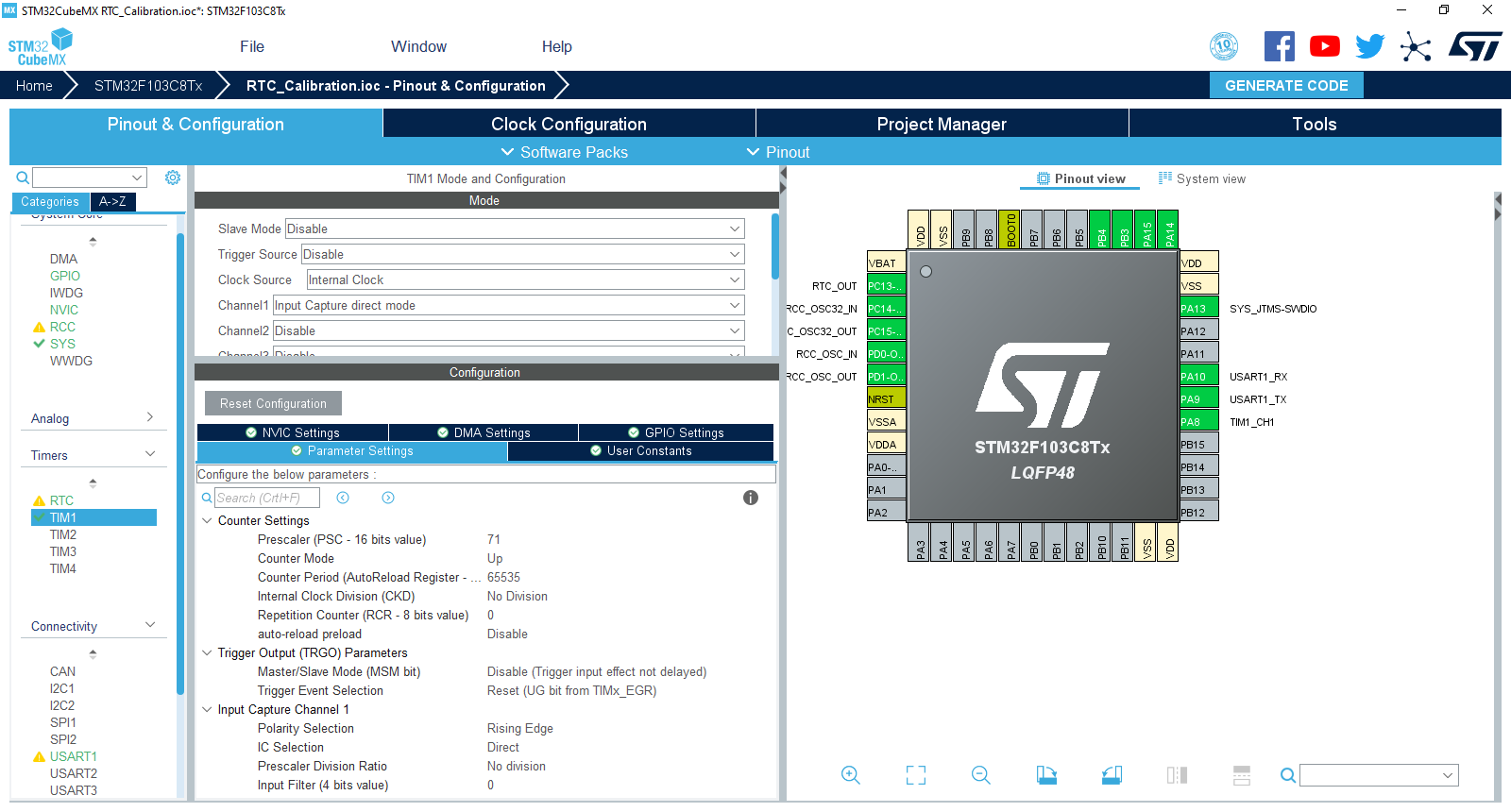 آموزش STM32 با توابع LL قسمت 27: کالیبره کردن RTC