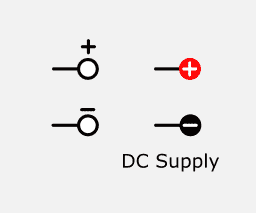 نماد منبع DC