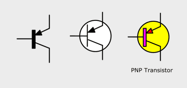 نماد ترانزیستور PNP