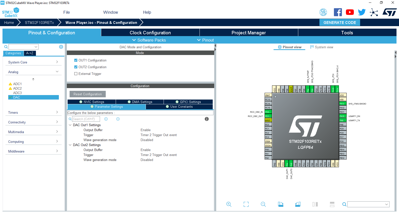 راه‌اندازی یک wave player با STM32 | قسمت سی‌ و دوم آموزش STM32 با توابع LL