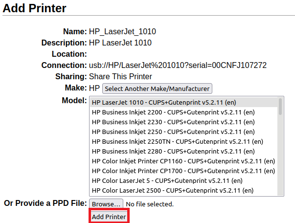 printer server raspberry pi