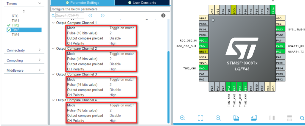 حالت Input capture و حالت Output compare در تایمر در STM32 - سیسوگ