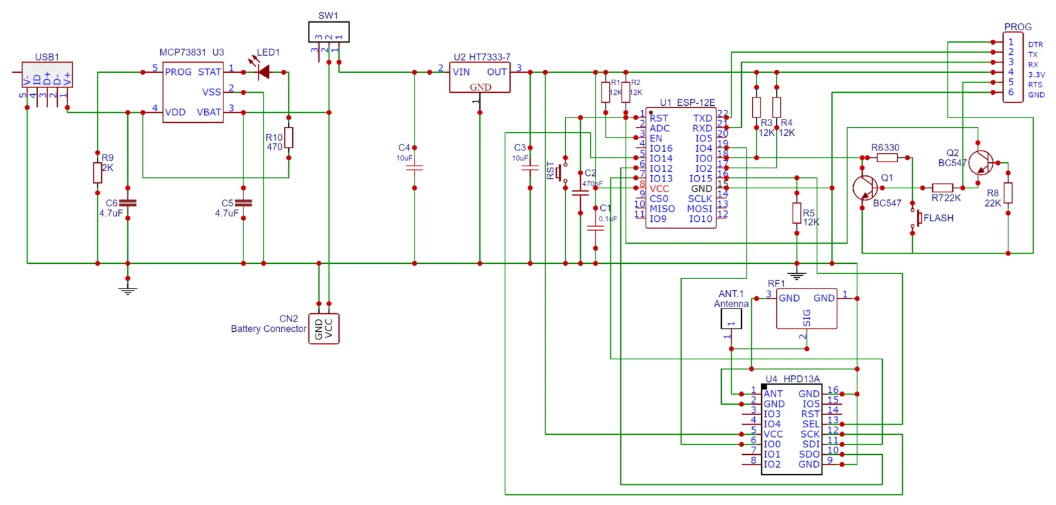 شماتیک گیرنده ردیاب GPS LoRa