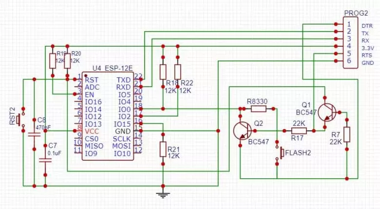 شماتیک گیرنده ردیاب GPS LoRa بخش ماژول ESP