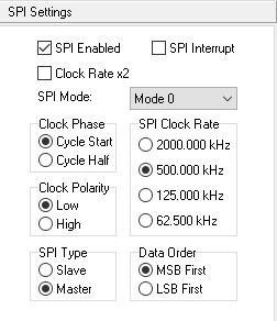 تنظیمات SPI