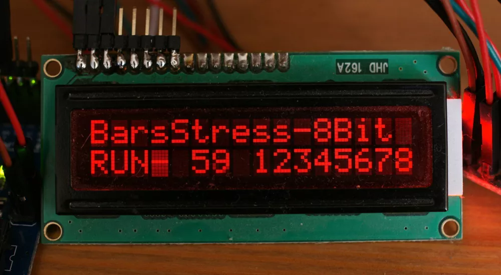 آورکلاک کردن آردوینو با نیتروژن مایع و رسیدن به فرکانس 65.3 مگاهرتز 4 LCD استفاده شده برای تست استرس