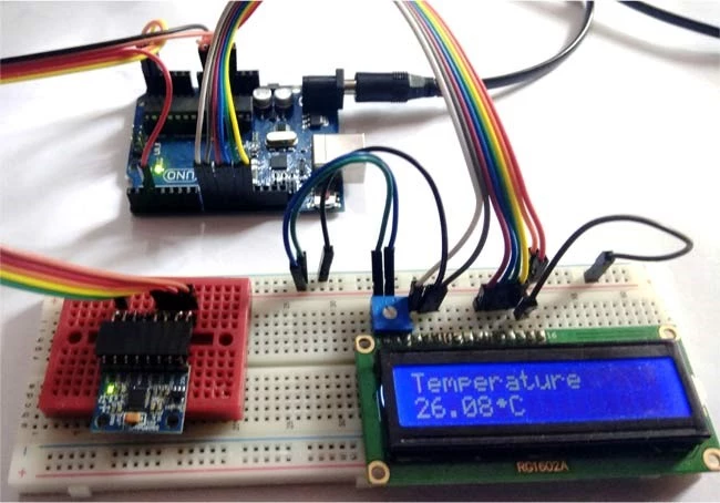 مانیتورینگ سنسور MPU6050 روی LCD