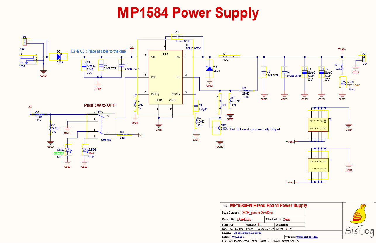 فایل شماتیک مدار MP1584