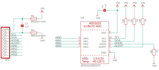 شماتیک ماژول ADS1115