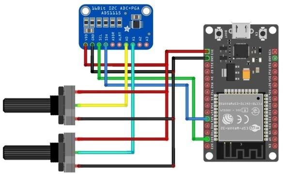 رابط ماژول ADS1115 با ESP32