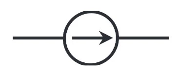 نماد منبع جریان ثابت (constant-current)