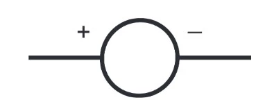 نماد منبع ولتاژ ثابت (constant-voltage)