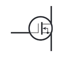 نماد شماتیک ترانزیستور N-channel اثر میدان (field-effect) MOS