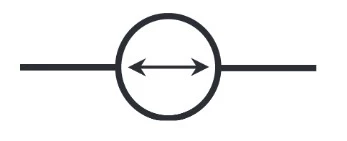 نماد شماتیک کوپلر جهت‌دار (directional coupler)