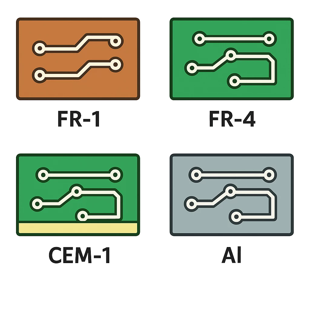 انواع جنس برد مدار چاپی (PCB)