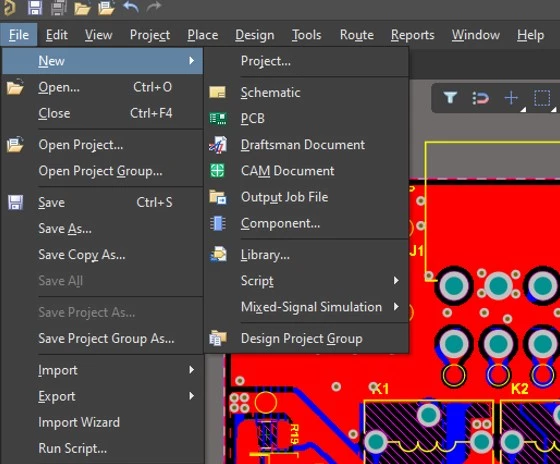 ایجاد یک فایل Panel.PcbDoc