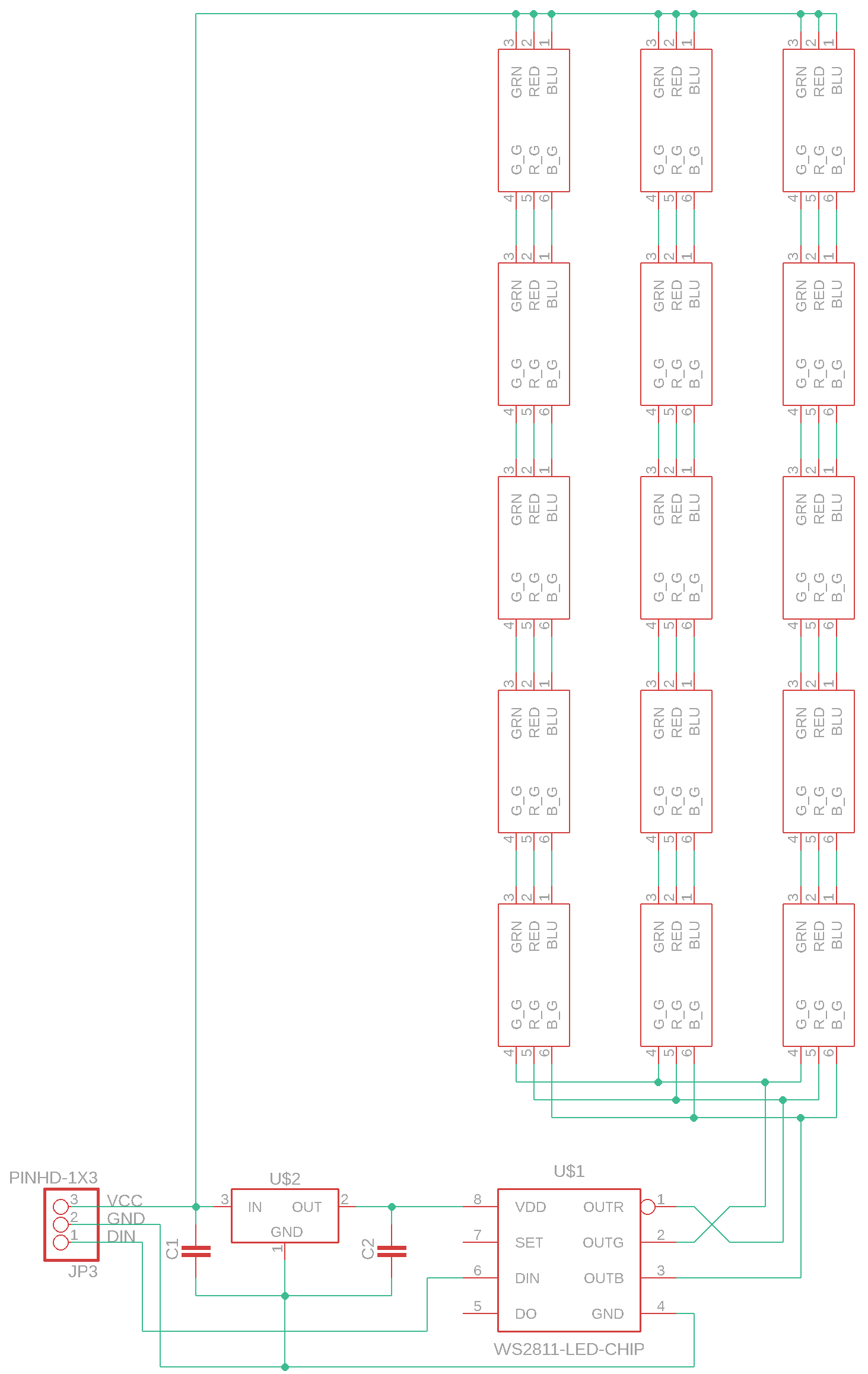 شماتیک مدار سفارشی LED RGB