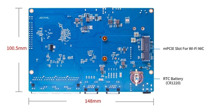 نمای زیرین برد Banana Pi BPI-RV2