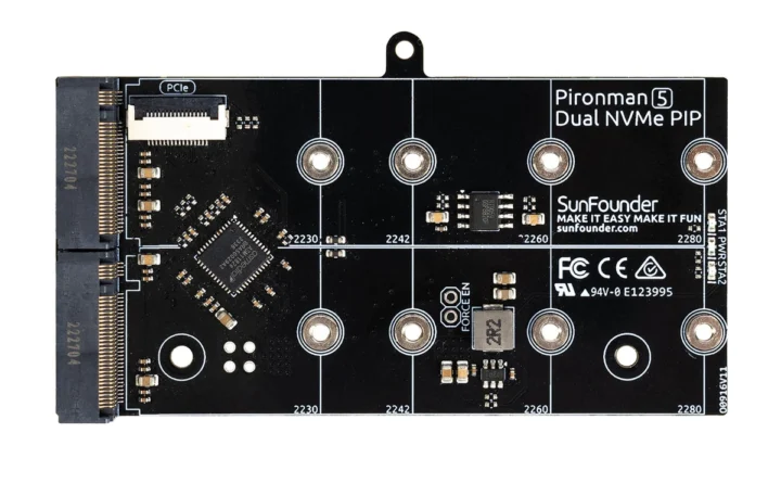 Pironman 5 با دو درگاه NVME PiP