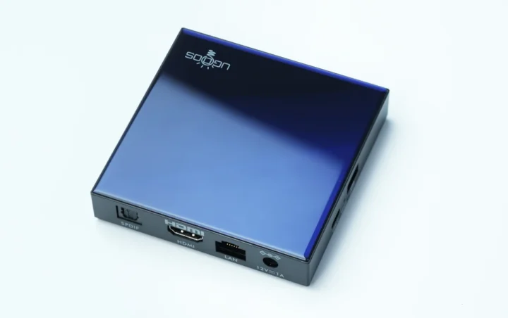 پورت‌های یک جعبه تلویزیونی (TV Box) از مدل UGOOS با چیپ‌ست Realtek 