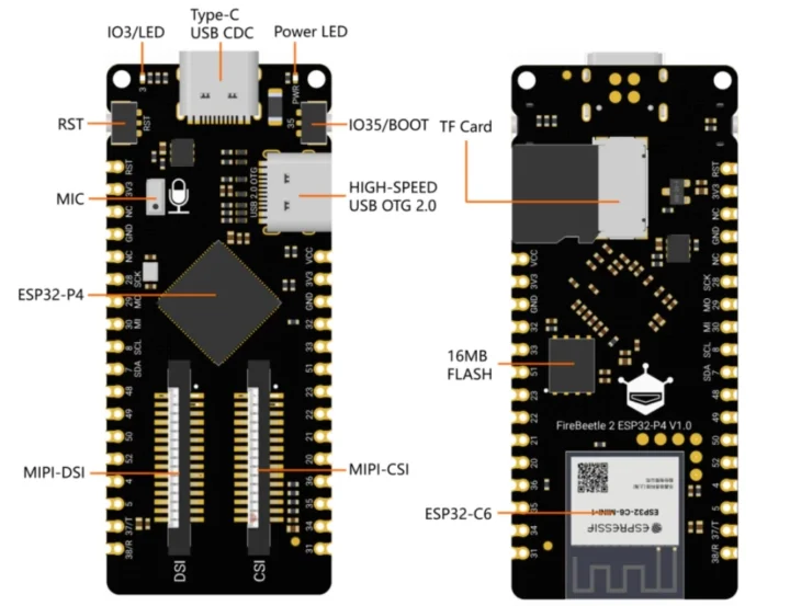 بررسی اجمالی DFRobot-FireBeetle-2-ESP32-P4