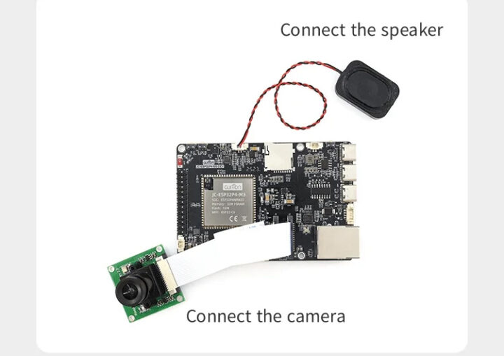 برد تکاملی JC-ESP32P4-M3-DEV-ESP32-P4 با دوربین و بلندگو