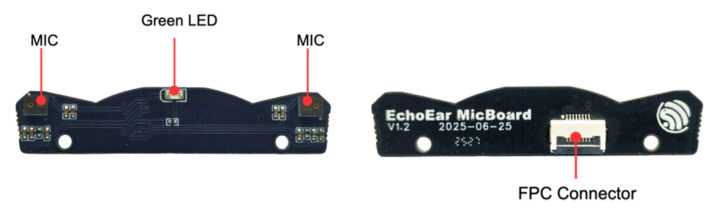 MicBoard: جلو (چپ) و پشت (راست)