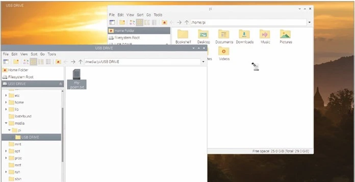 Dragging and dropping a file