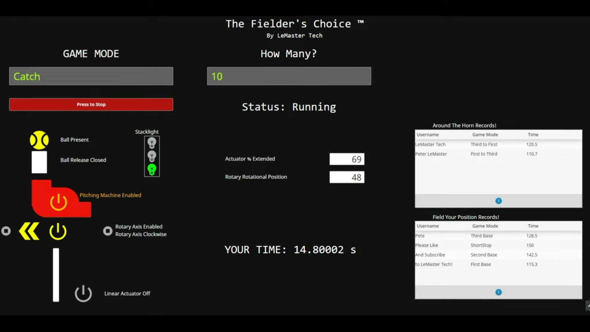 «Fielder’s Choice»؛ ربات بیسبال مبتنی بر Arduino Opta و Nano برای تمرین انفرادی سرگرمکننده 2 رابط کاربری