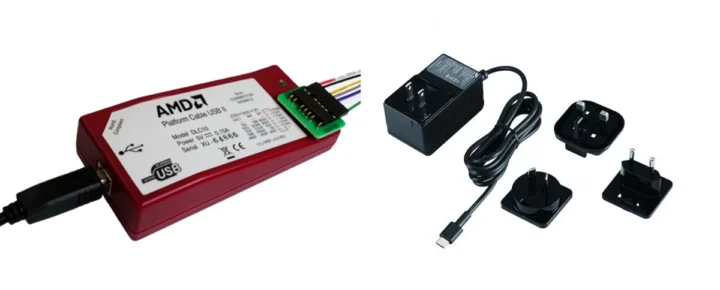 Platform Cable USB II (چپ) و منبع تغذیه SCU35 (راست)