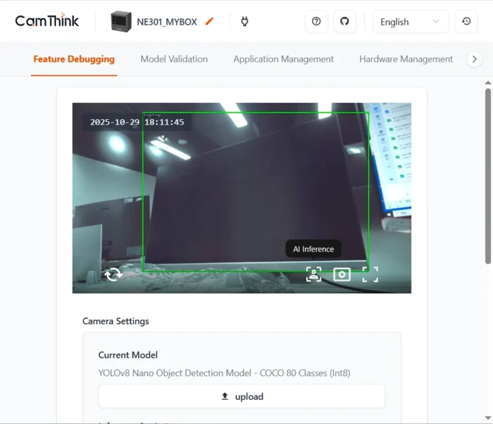 پردازش و استنتاج AI در سامانه CamThink