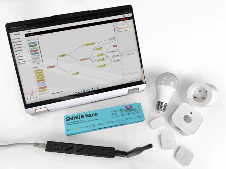 اجرای Node-RED روی هاب هوشمند SMHUB Nano Mg24