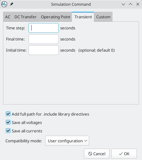 آموزش اجرای شبیهسازی در KiCad با ngspice | تحلیل AC ،DC و Transient | قسمت 46 آموزش Kicad 7 sim_analysis_tran