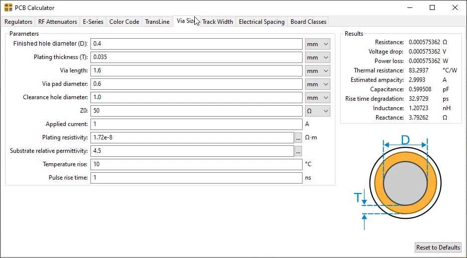 ماشینحساب PCB در KiCad | قسمت 47 آموزش Kicad 8 اندازه Via