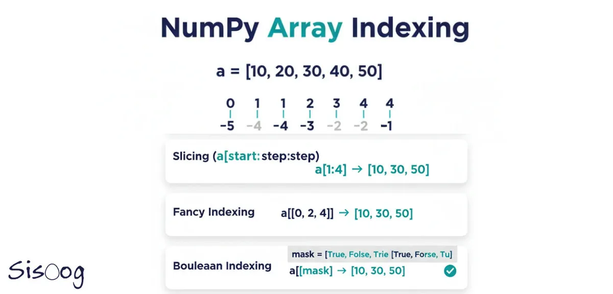 انواع indexing آرایه در پایتون - سیسوگ