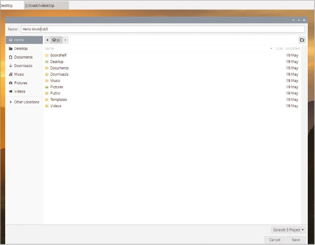 

برنامه خود را اسم‌گذاری و سپس ذخیره کنید.