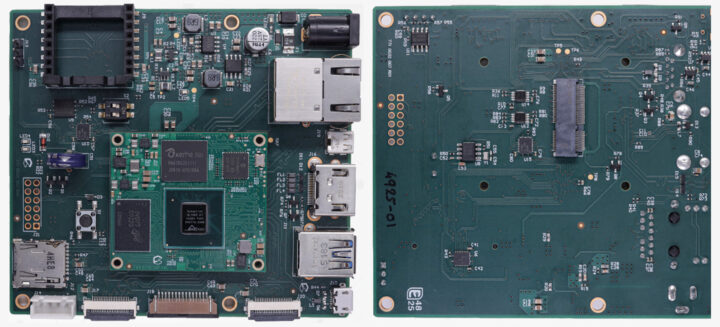 Calixto Systems ماژول صنعتی SL1680 OPTIMA را معرفی کرد 3 نمای بالا (چپ) و نمای پایین (راست) SL1680 OPTIMA SOM Evaluation Kit