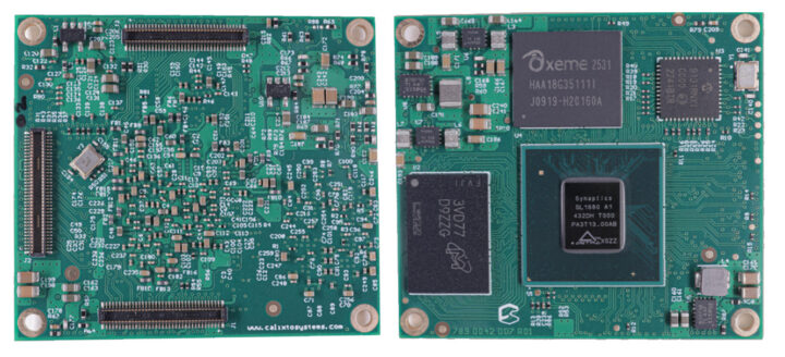 Calixto Systems ماژول صنعتی SL1680 OPTIMA را معرفی کرد 2 نمای پایین (چپ) و نمای بالا (راست) SL1680 OPTIMA SOM