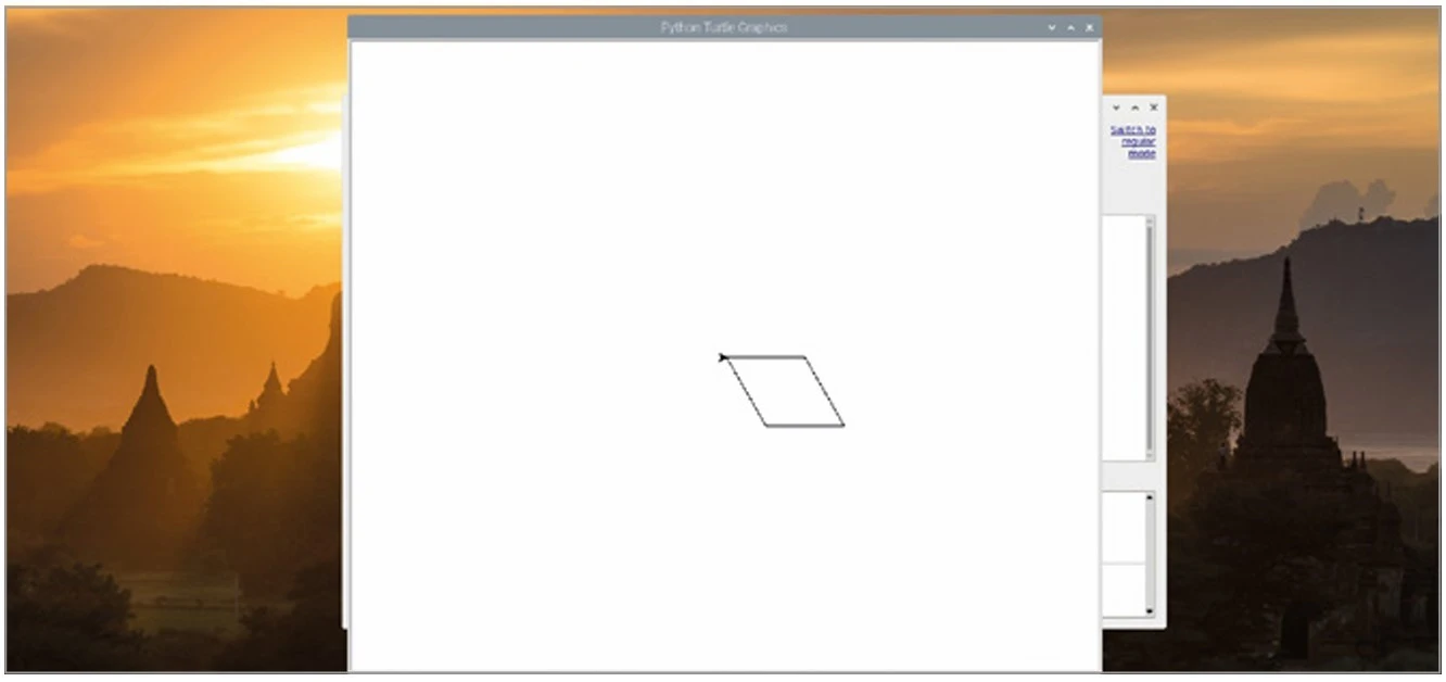 آموزش Turtle در پایتون: رسم دانه برف گرافیکی + مثال عملی 2 شکل 7-2: با ترکیب چرخشها و جابجاییها، اشکال مختلفی میتوانید رسم کنید.